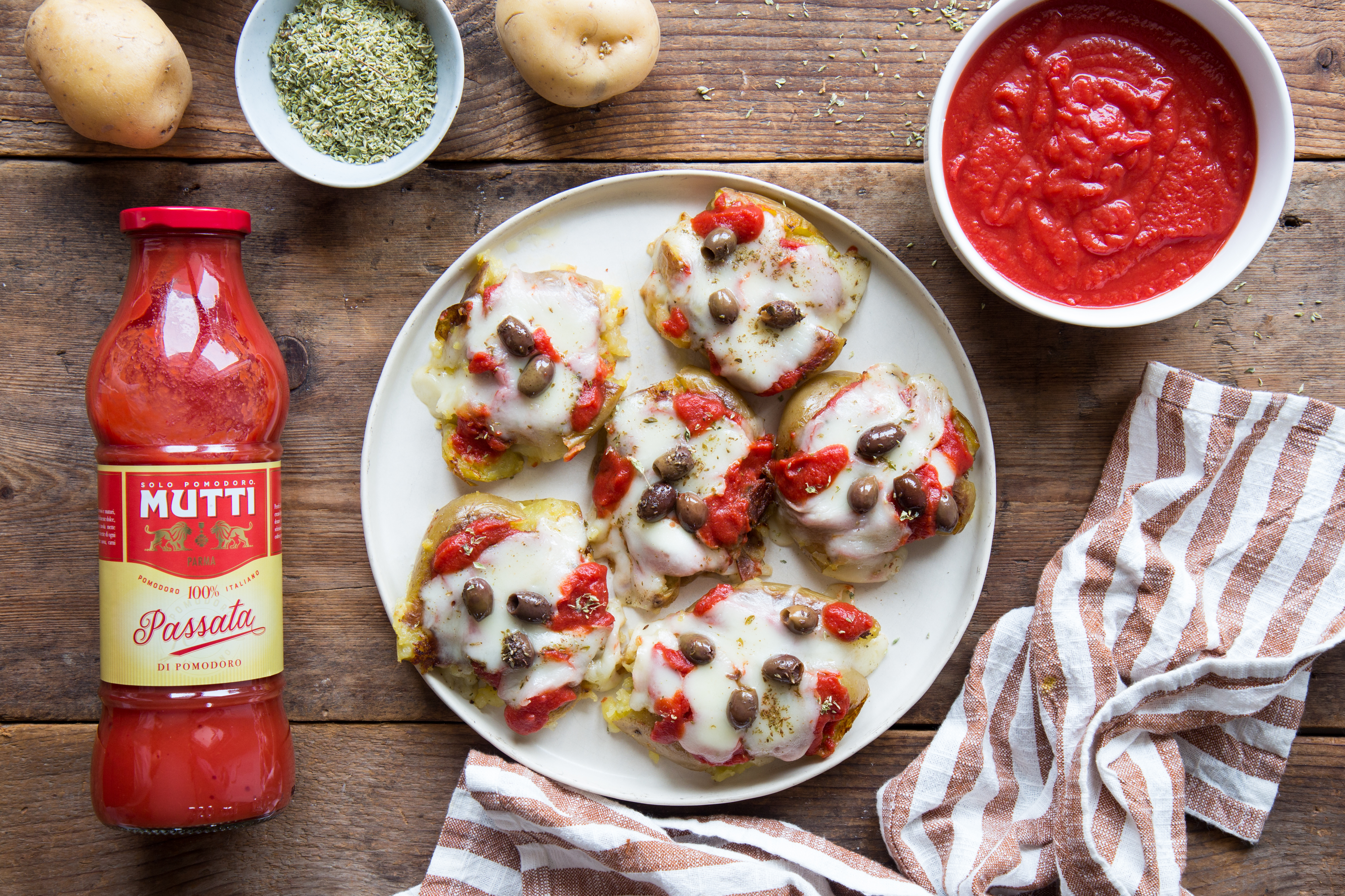Smashed Potatoes Pizzas
