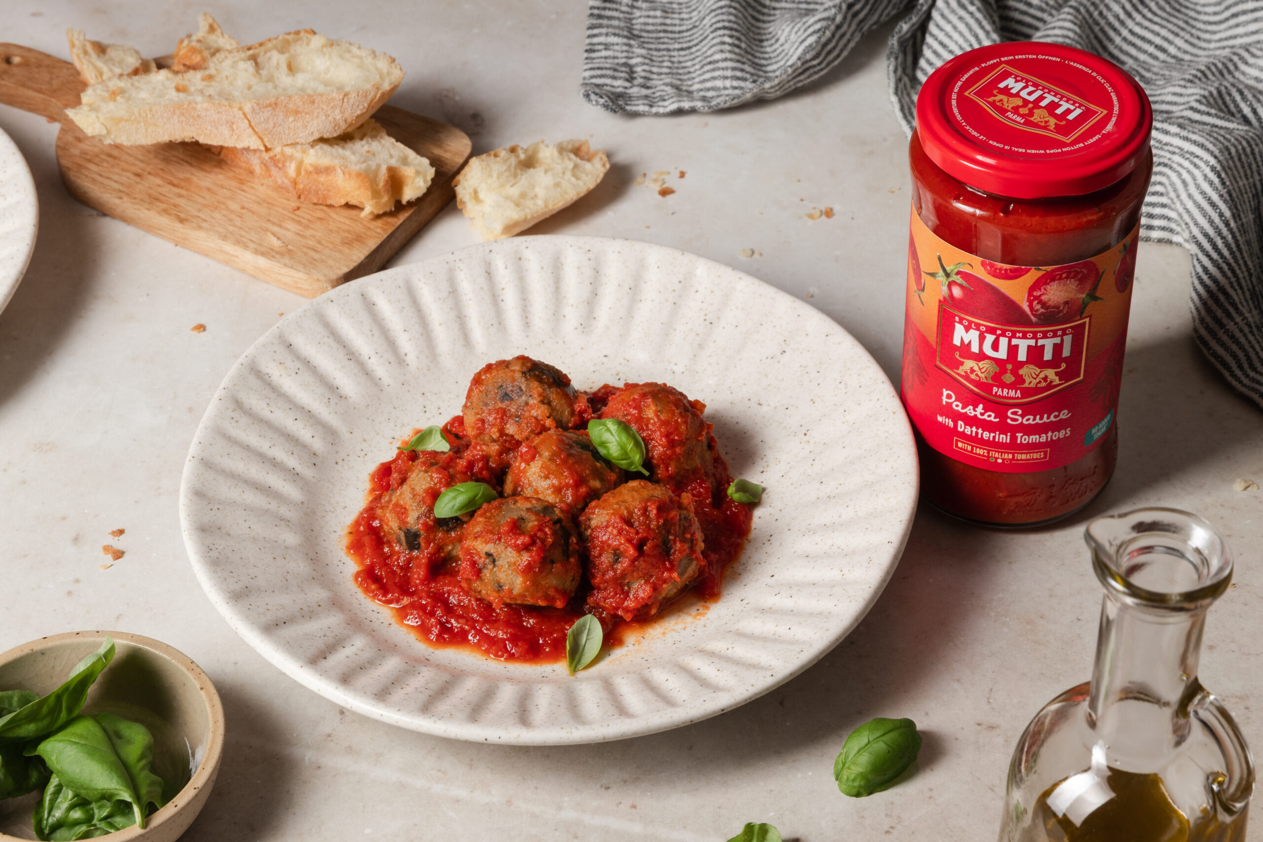 Eggplant Meatballs in tomato sauce