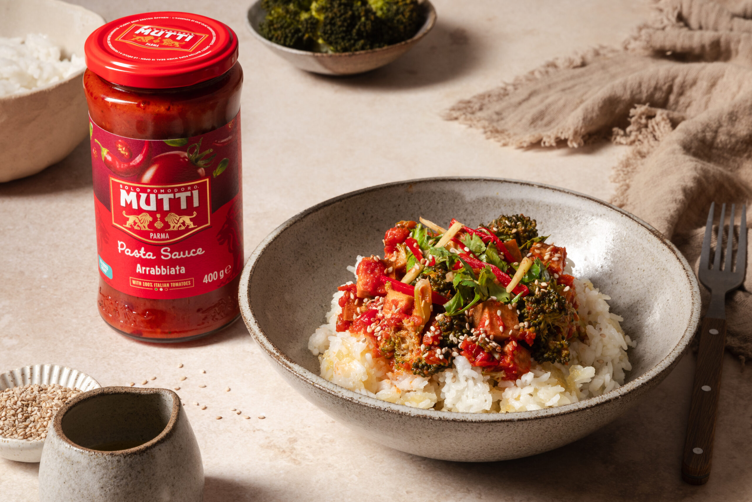 Crispy Rice with Spicy Tofu and Vegetables