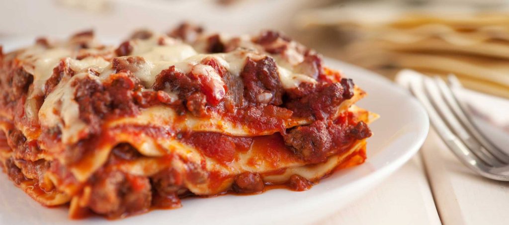 Lasagne med kødsauce Lasagne med kødsauce