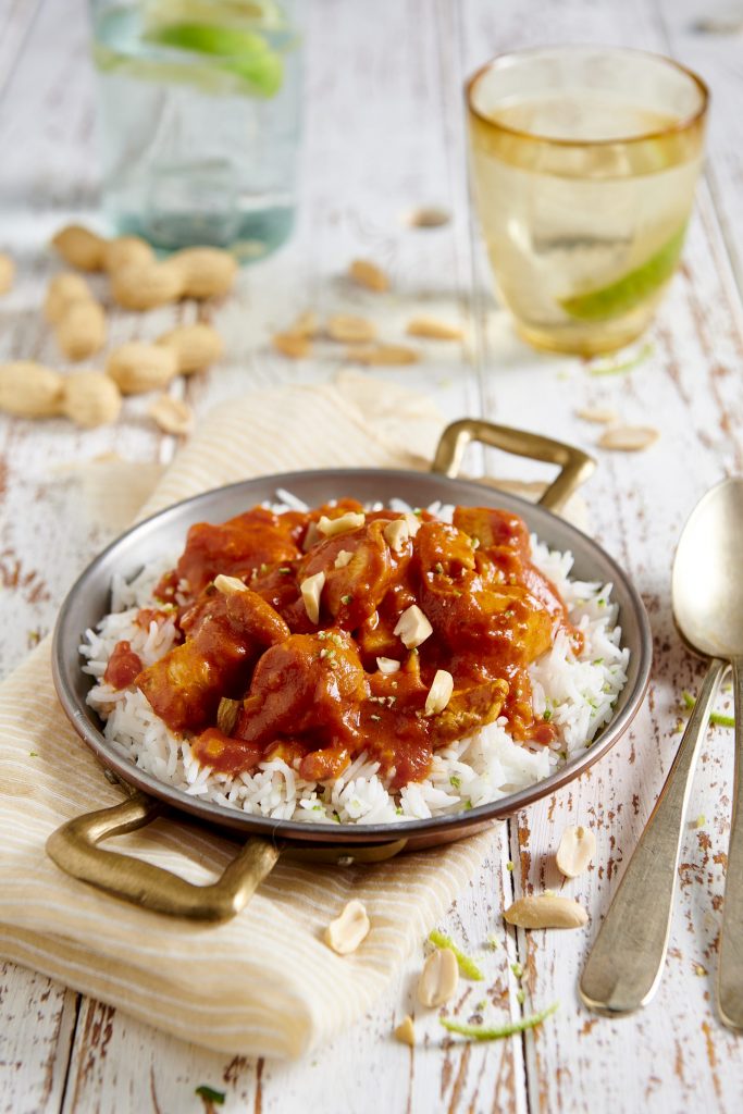 Kylling i rød kokos/datterini-tomatsauce