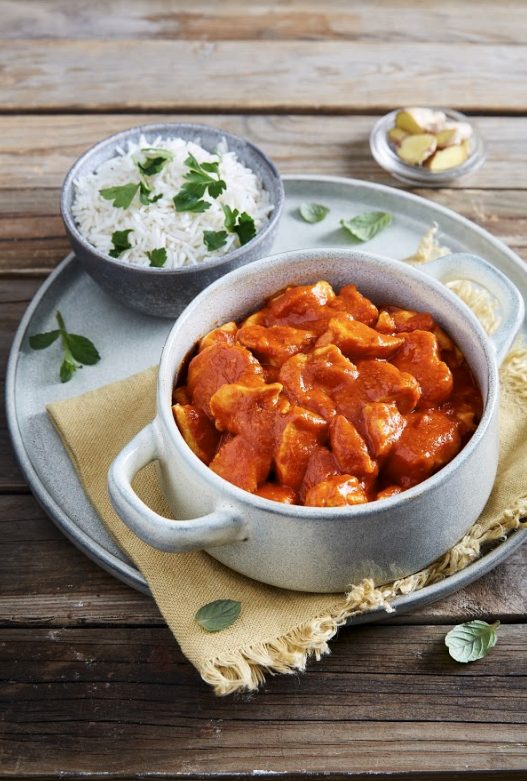 Indisk kyllingegryde med tomatpuré