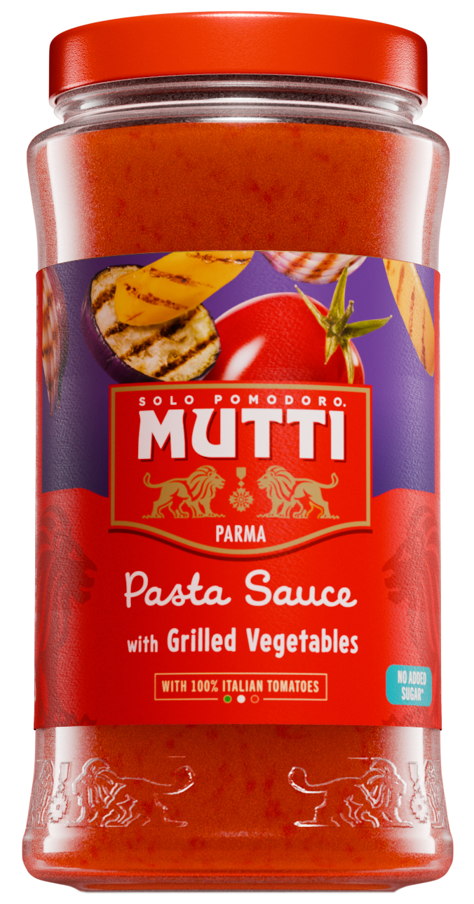 Pastasovs med grillte grøntsager