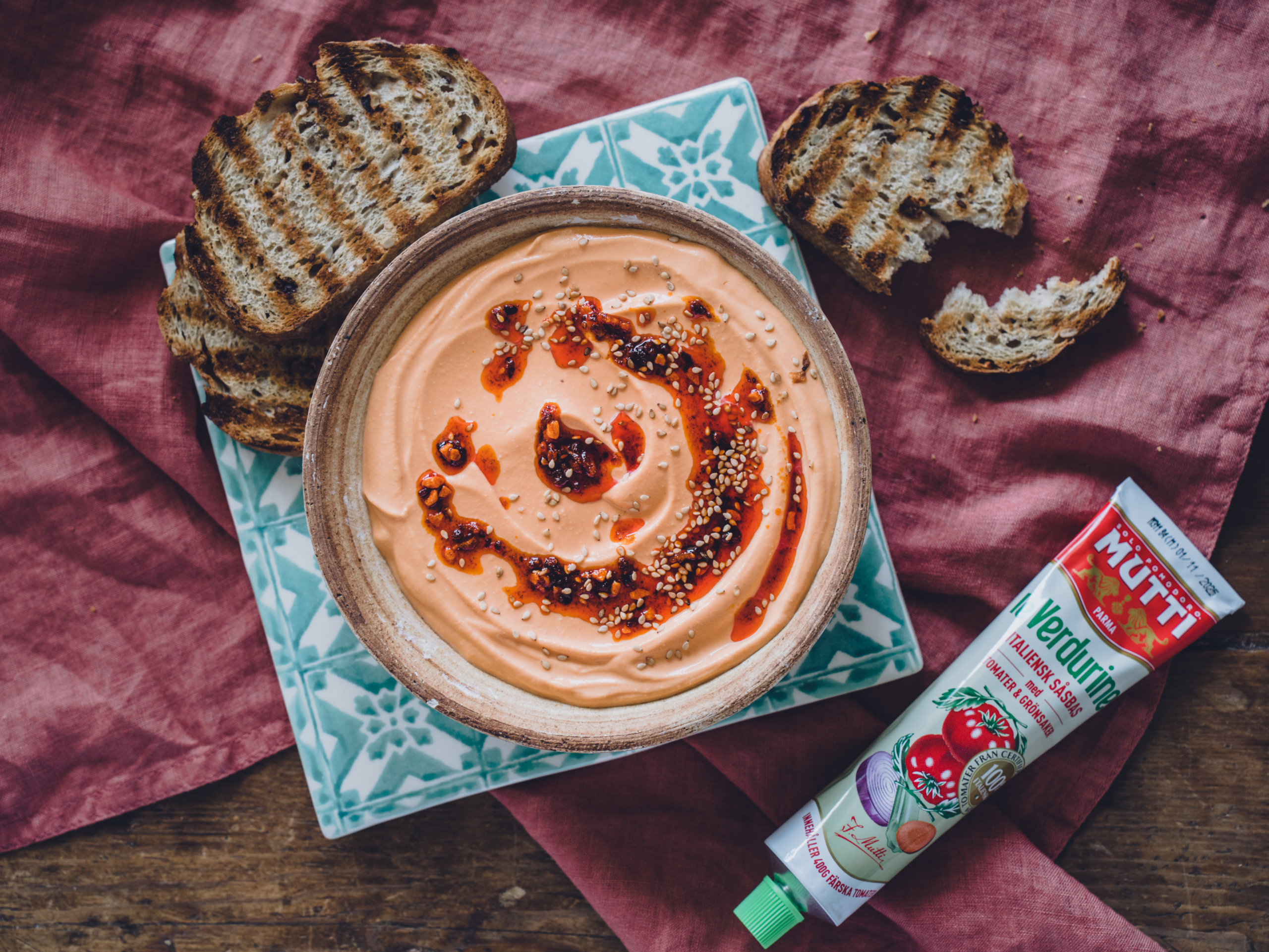 Chili-sprød fetaostdip