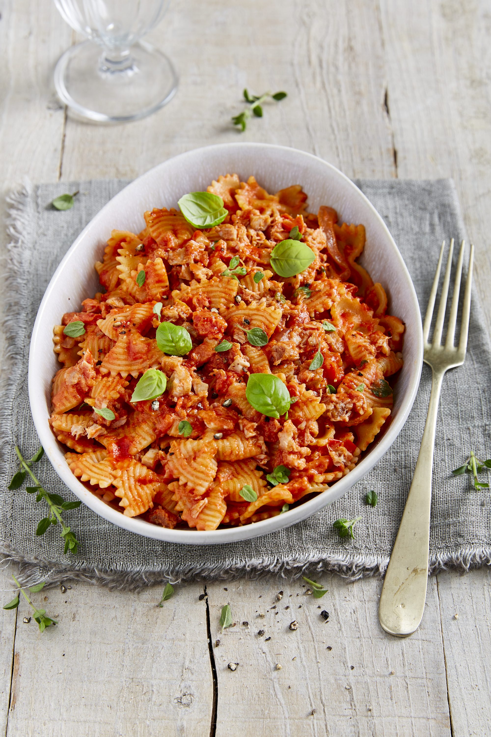 Kremet tunfiskpasta med Polpa-tomater