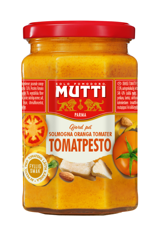 Pesto av oransje tomater