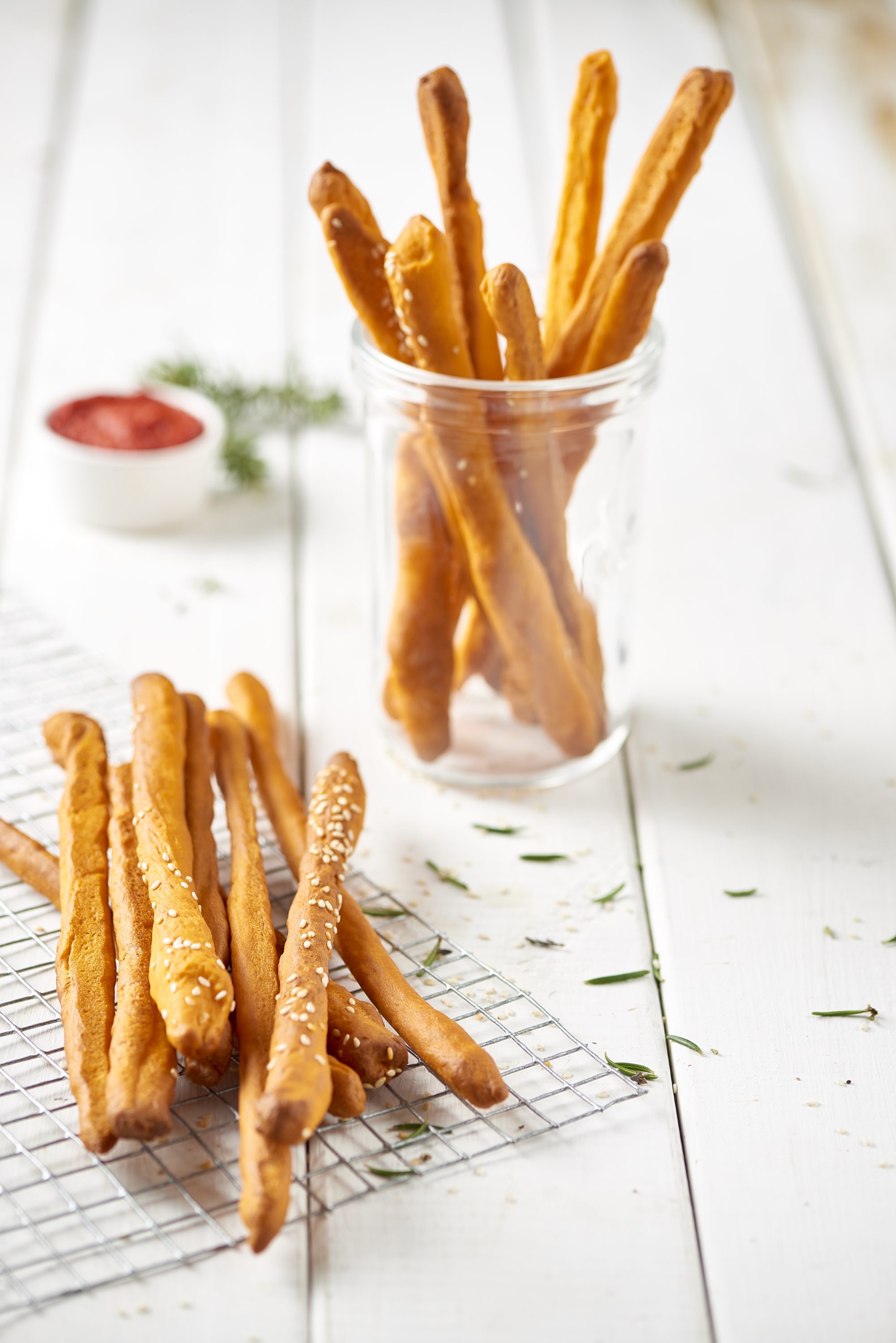 Grissinipinnar med tomatpuré