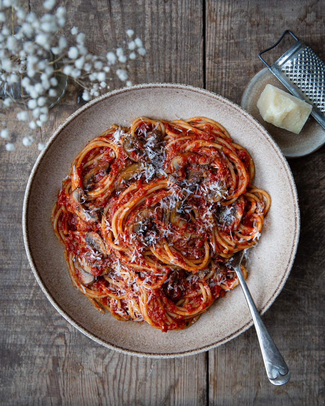 Svamp spaghetti bolognese
