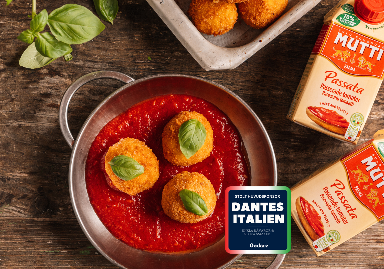 Arancini med tomatdippsås | Dantes Italien