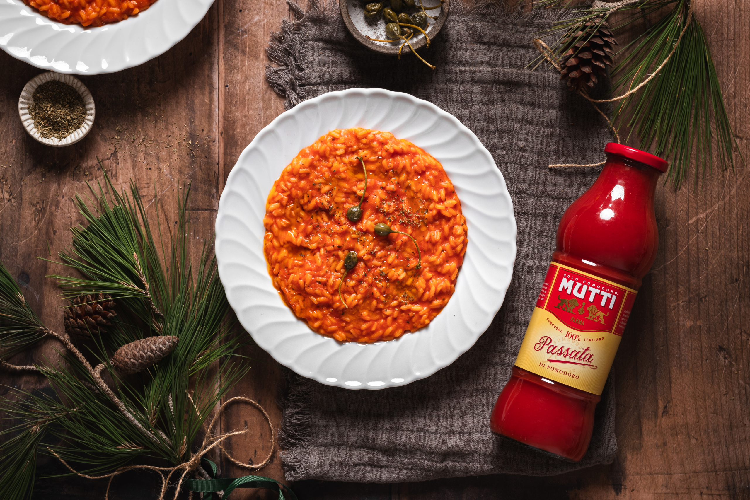 Vegansk risotto med tomat