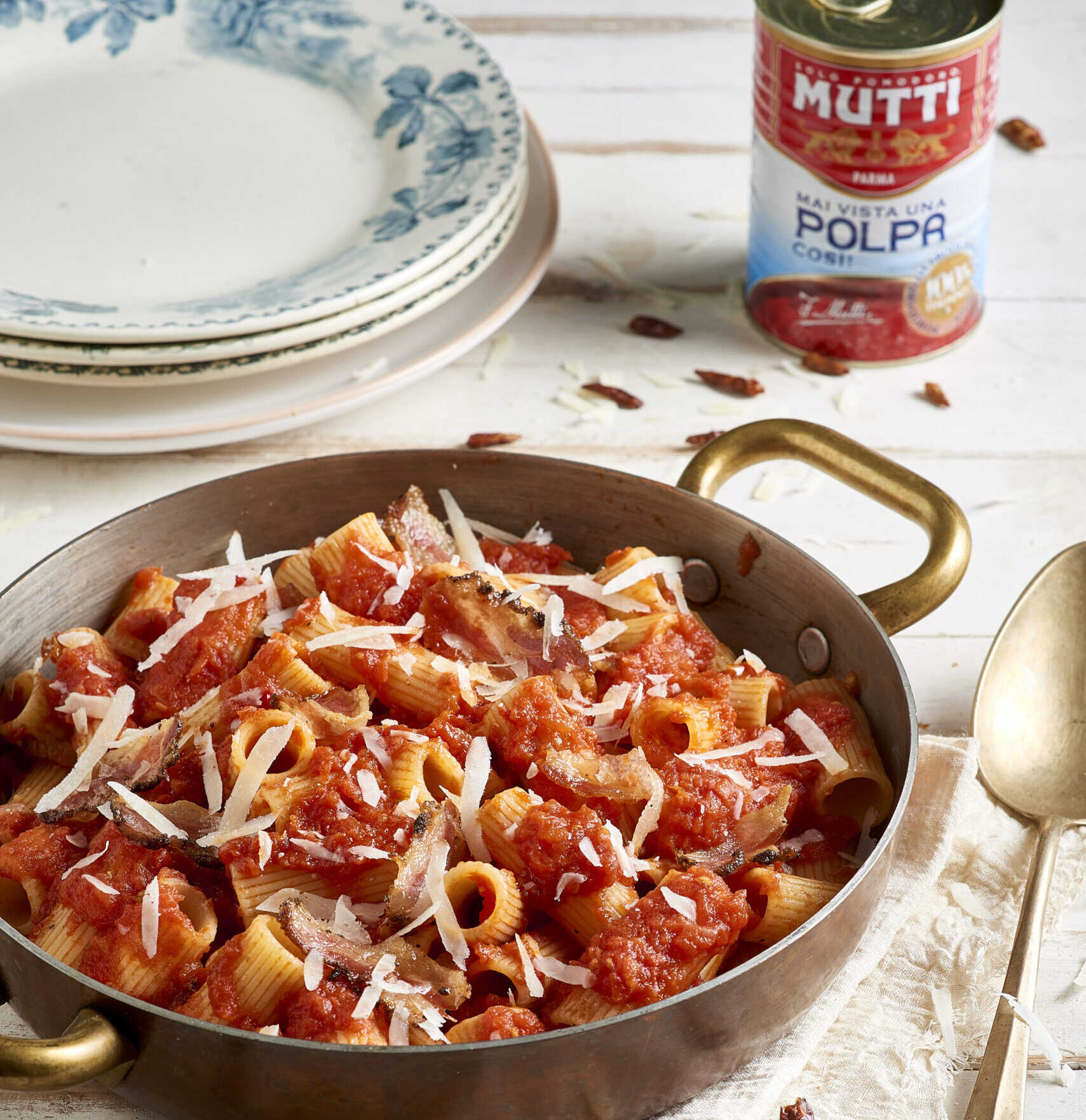 Italienische rigatoni all’amatriciana