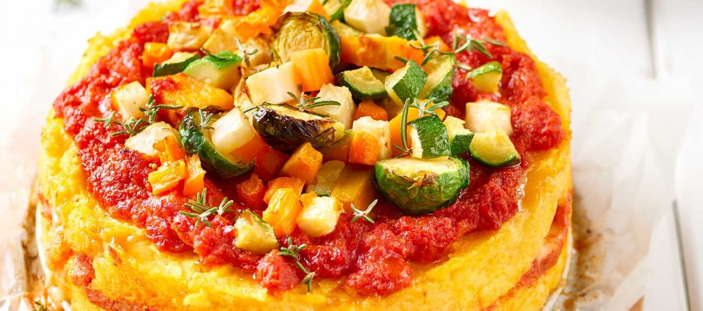 Polenta-Gratin mit Gemüse, Käse und Tomaten Rezept | Mutti Germany