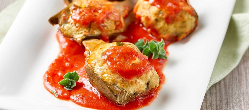 Gefüllte Artischocken mit Tomaten Gefüllte Artischocken mit Tomaten