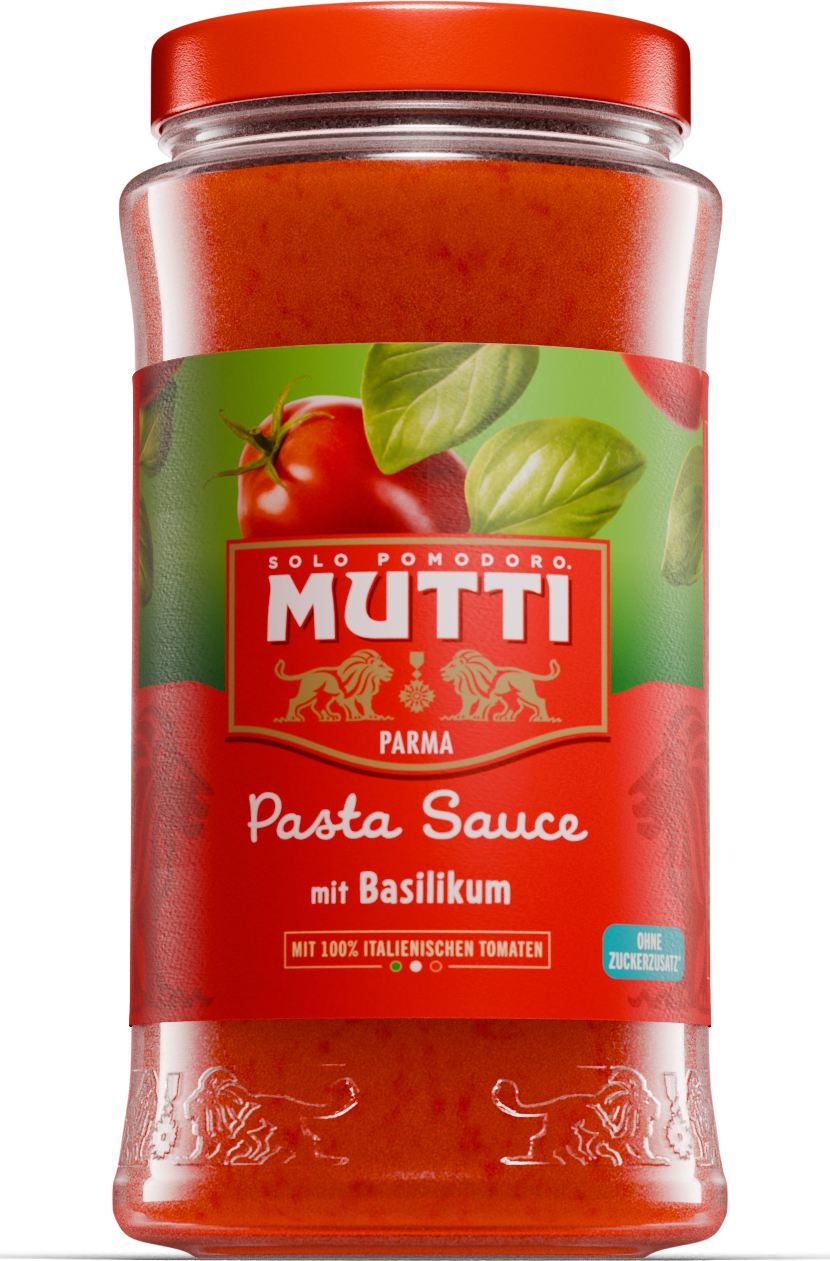 Pasta Sauce mit Rossoro Tomaten mit Basilikum Genovese DOP Pasta Sauce mit Rossoro Tomaten mit Basilikum Genovese DOP