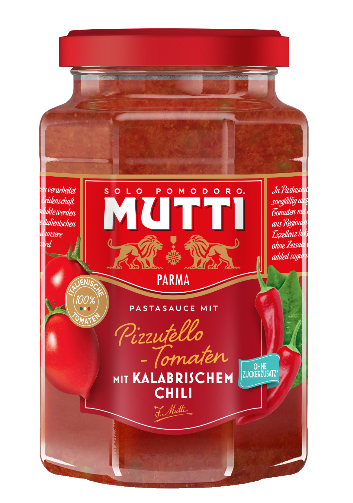 Pasta Sauce mit Pizzutello Tomaten mit Kalabrischem Chili Mutti