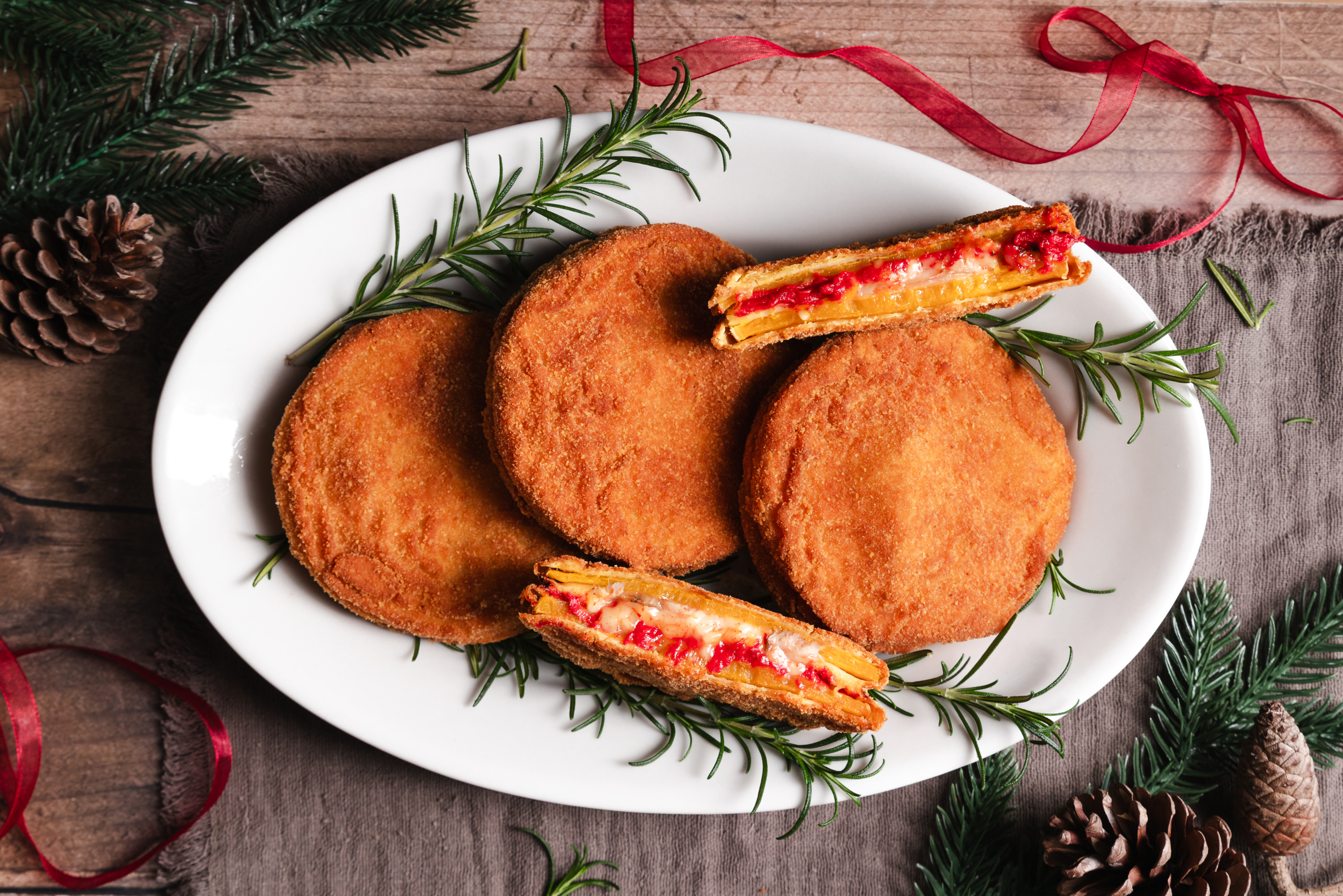 Gefüllte Kürbisschnitzel