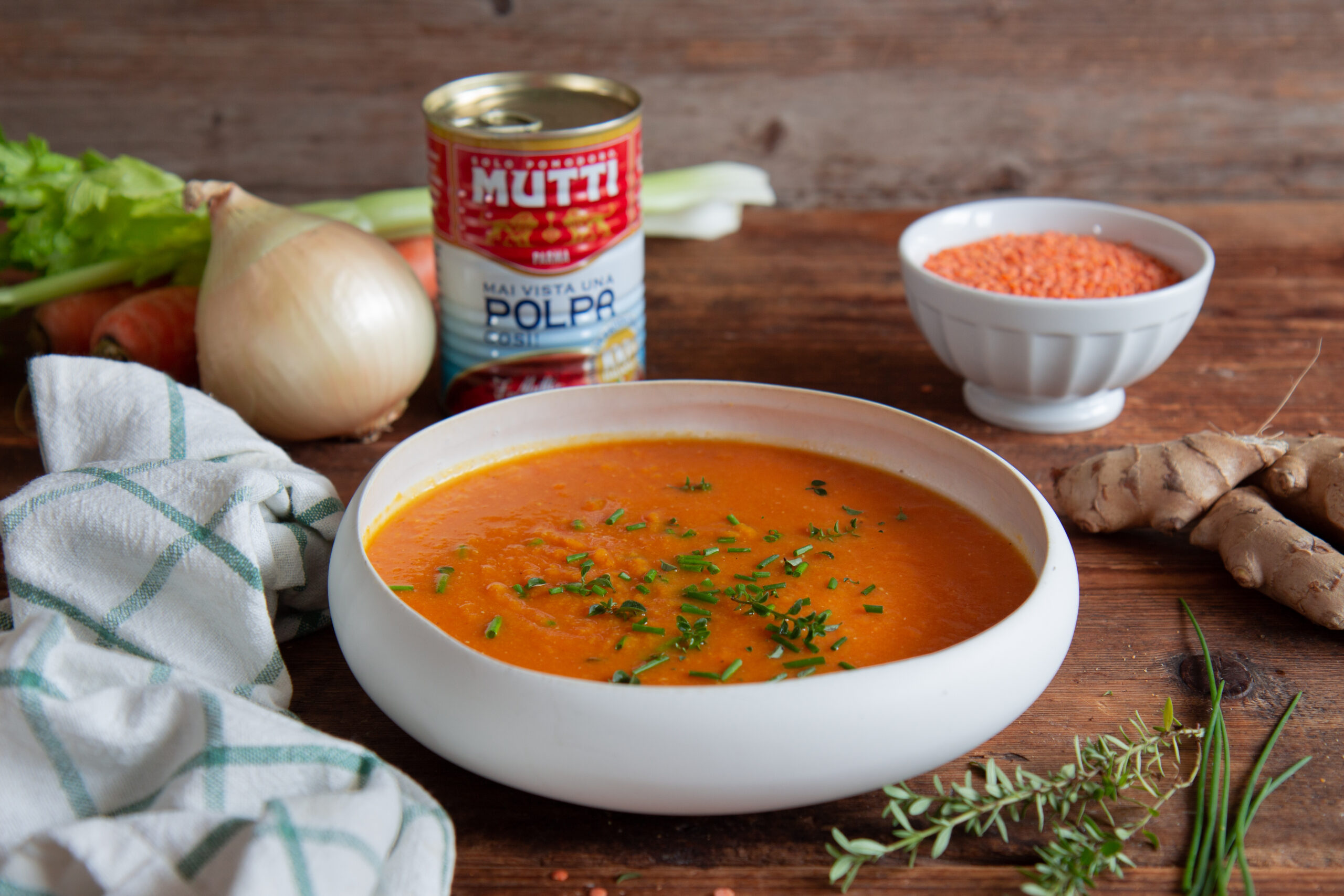 Detoxsuppe mit roten Linsen