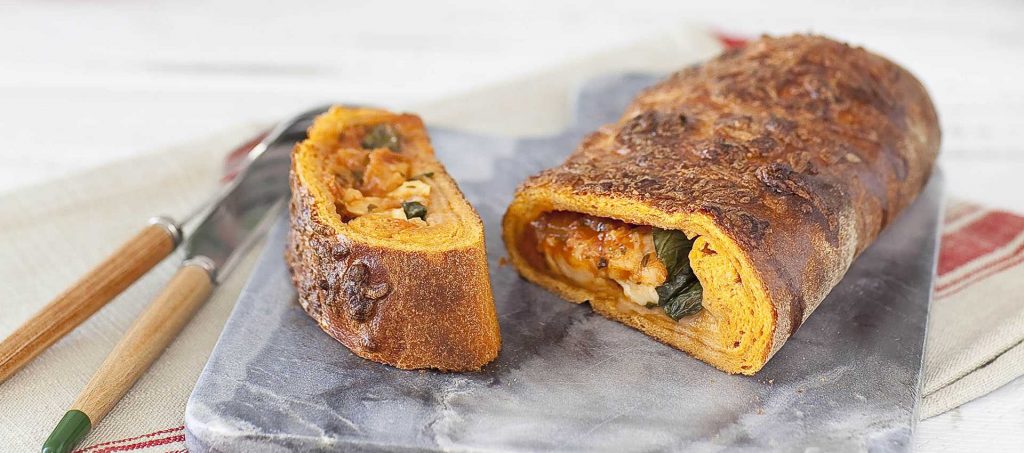 Roulé à la tomate et au basilic Roulé à la tomate et au basilic