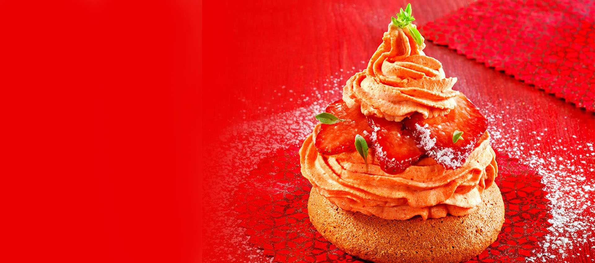 Duo de meringue à la tomate et aux fraises