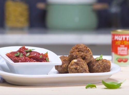 Boulettes de viande provolone et tomates Boulettes de viande provolone et tomates