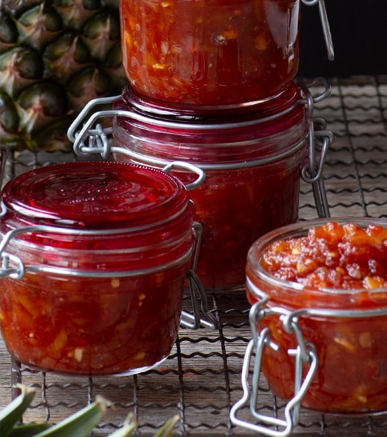 Relish épicée de Tomates et Ananas Relish épicée de Tomates et Ananas