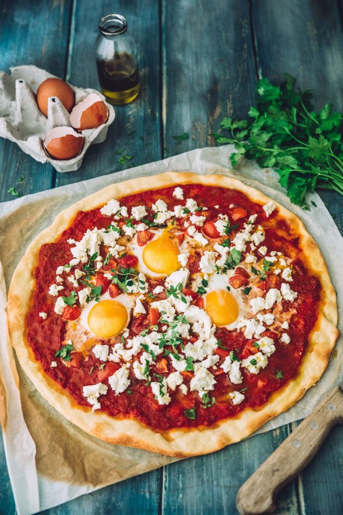 Pizza façon Shakshuka Pizza façon Shakshuka