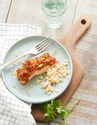 Saumon en croûte de sauce tomate Saumon en croûte de sauce tomate