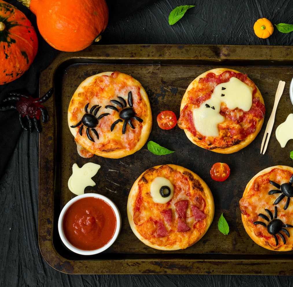 Tapis De Cuisine Halloween - Lot De 2 - Motif Citrouilles Et Fantômes - Antidérapant - 43x76cm Et 43x119cm