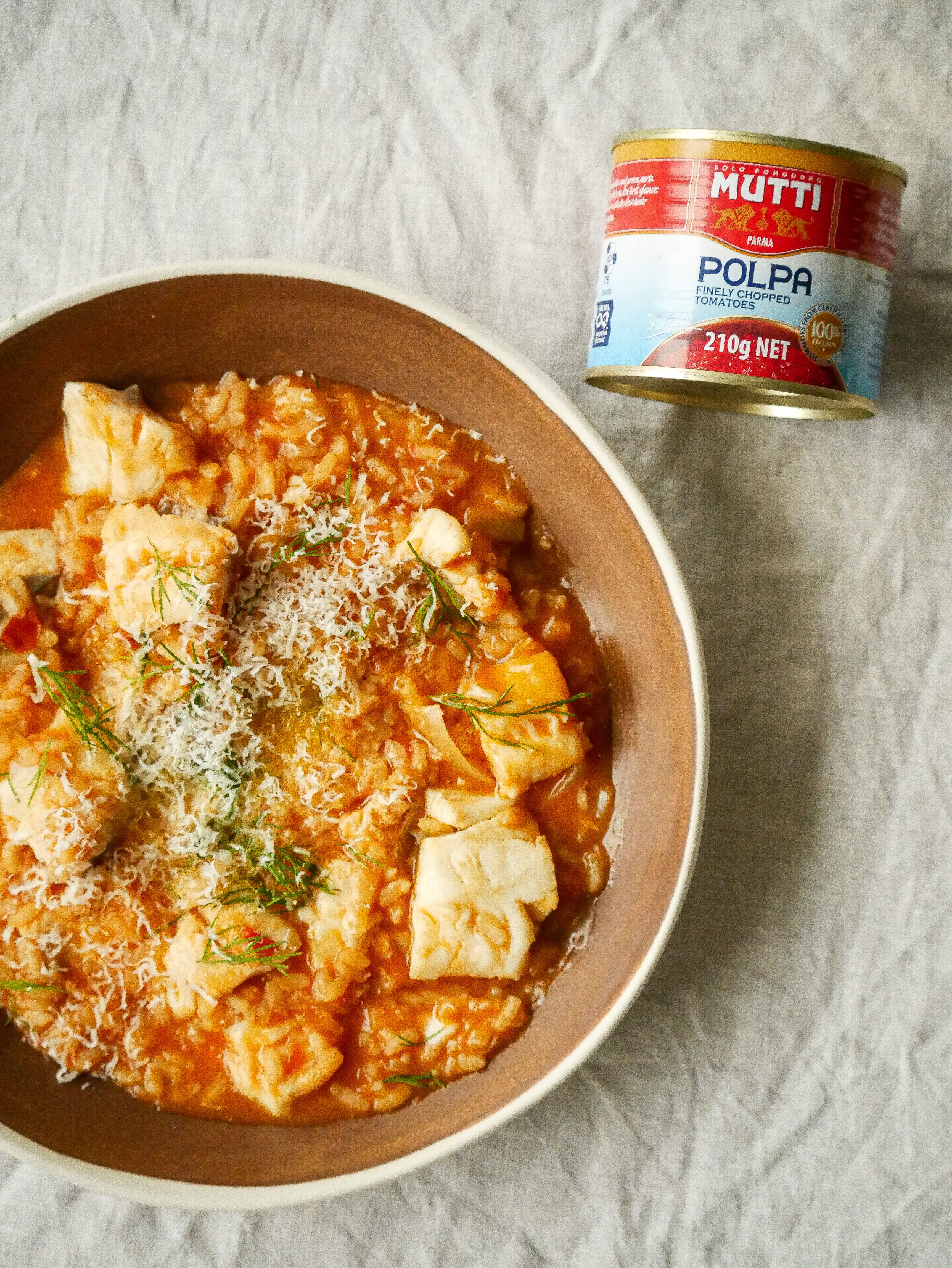 Risotto de poisson à la tomate