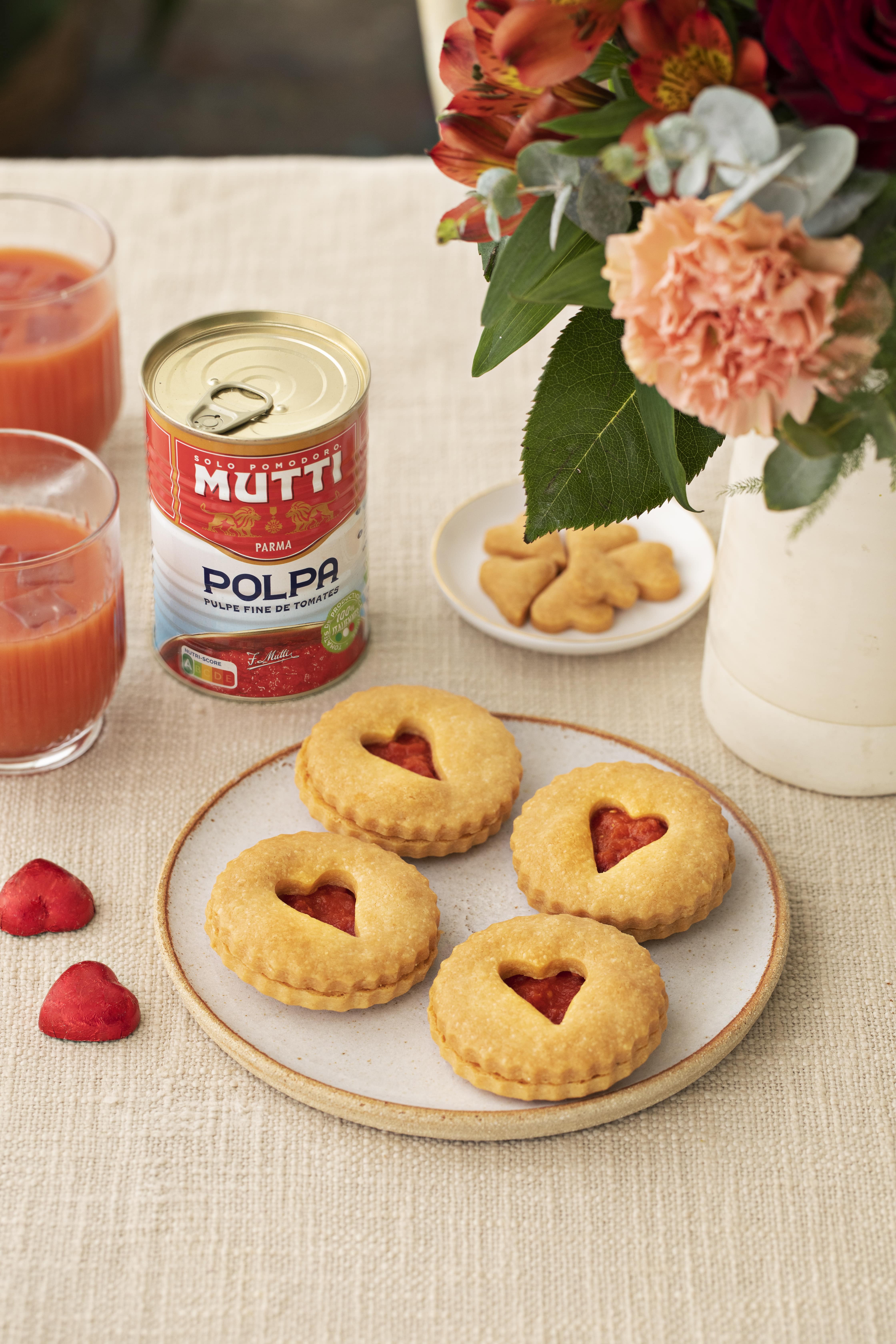 Sablé au parmesan tomate