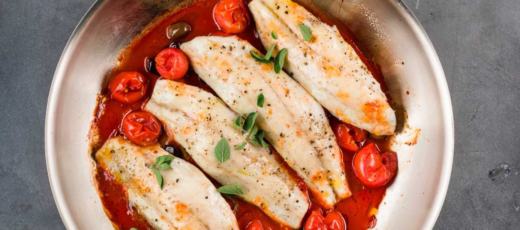 Branzino with Tomatoes and Olives Branzino with Tomatoes and Olives