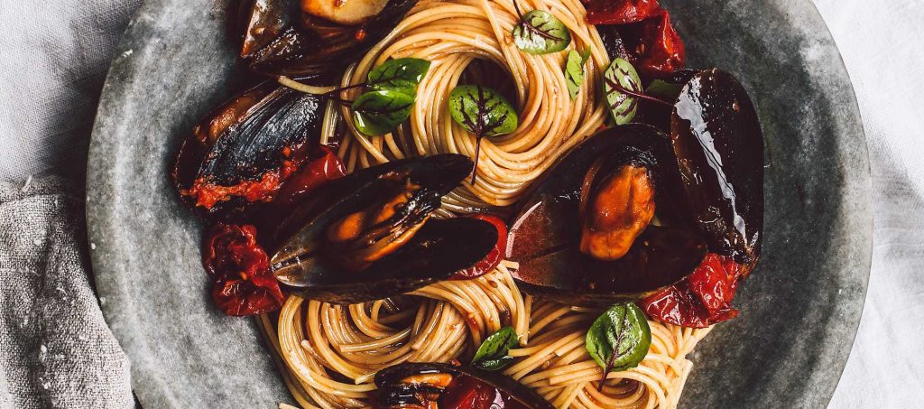 Risotto style spaghettini with mussels by Silvia Colloca Risotto style spaghettini with mussels by Silvia Colloca