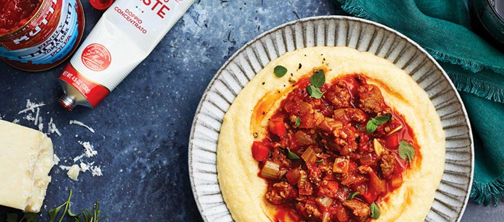 Polenta with Spicy Sausage Ragù Polenta with Spicy Sausage Ragù