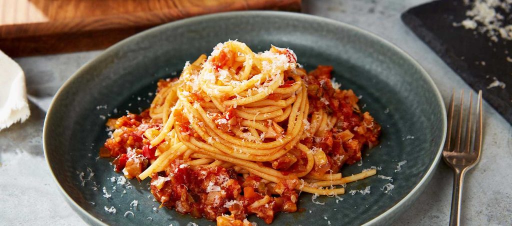 Spaghetti with Vegetable Bolognese Spaghetti with Vegetable Bolognese