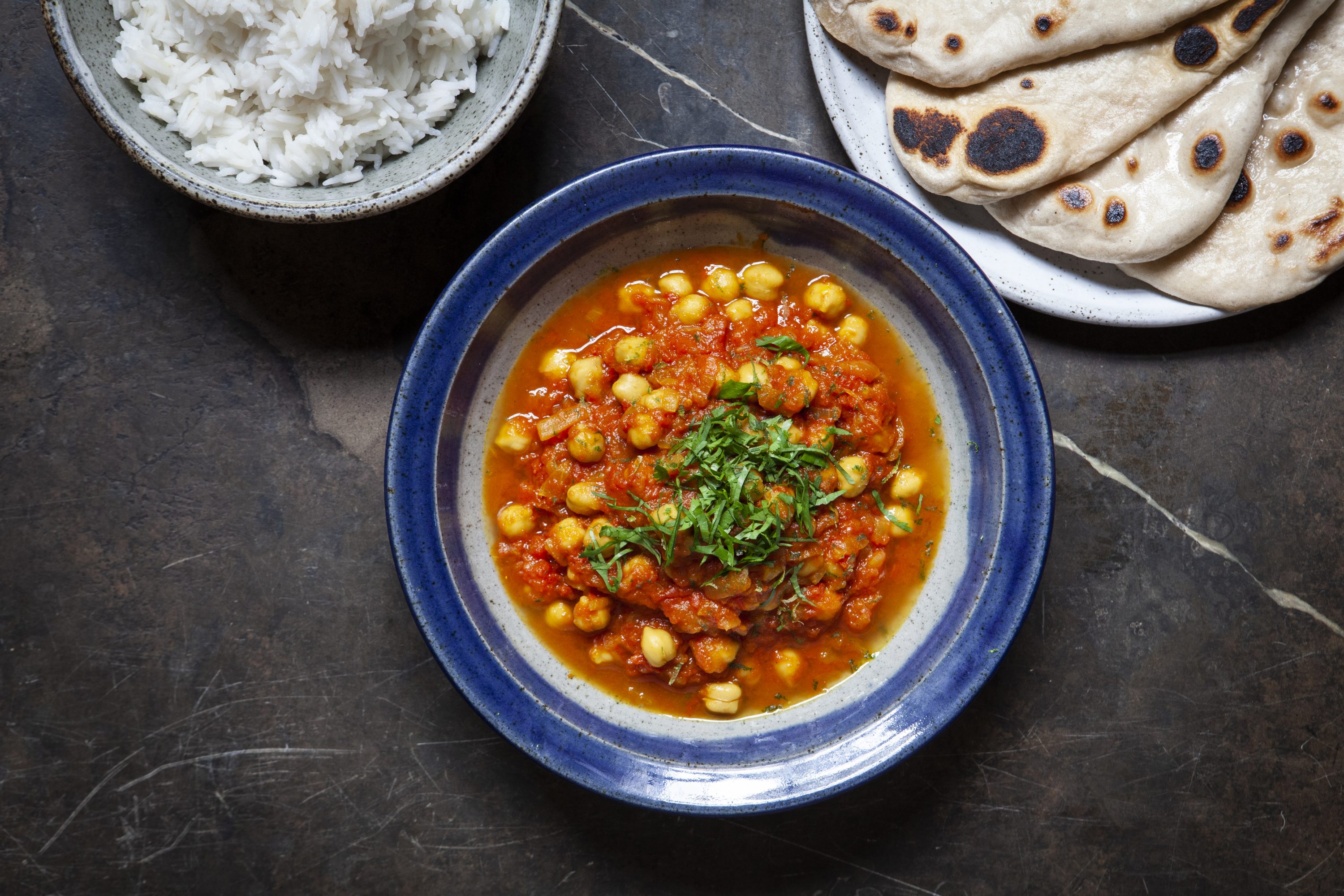Vegan bhuna with chopped tomatoes