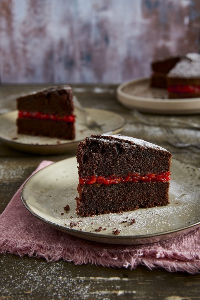 Chocolate cake with tomato jam Chocolate cake with tomato jam