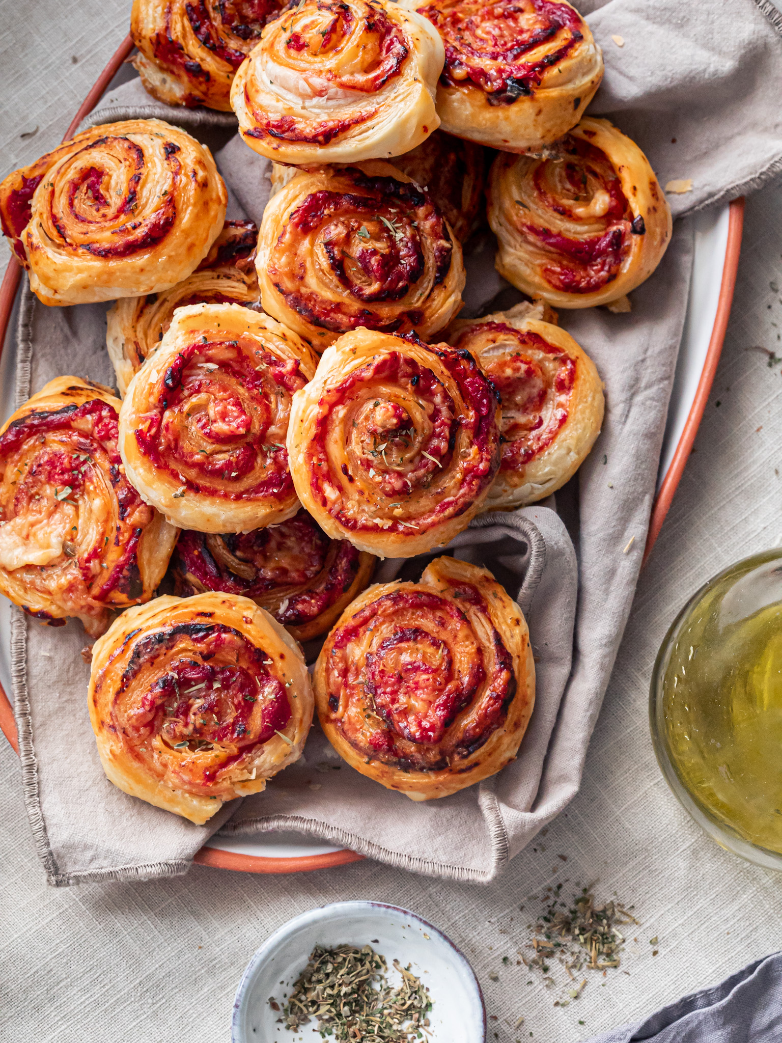 Pizza rolls with tomato and cheese-image