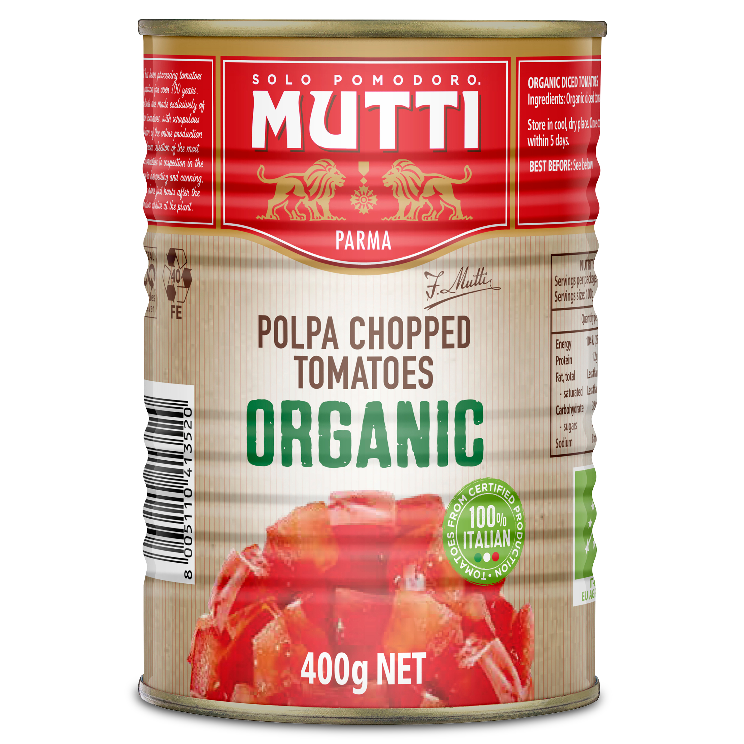 Organic chopped tomatoes