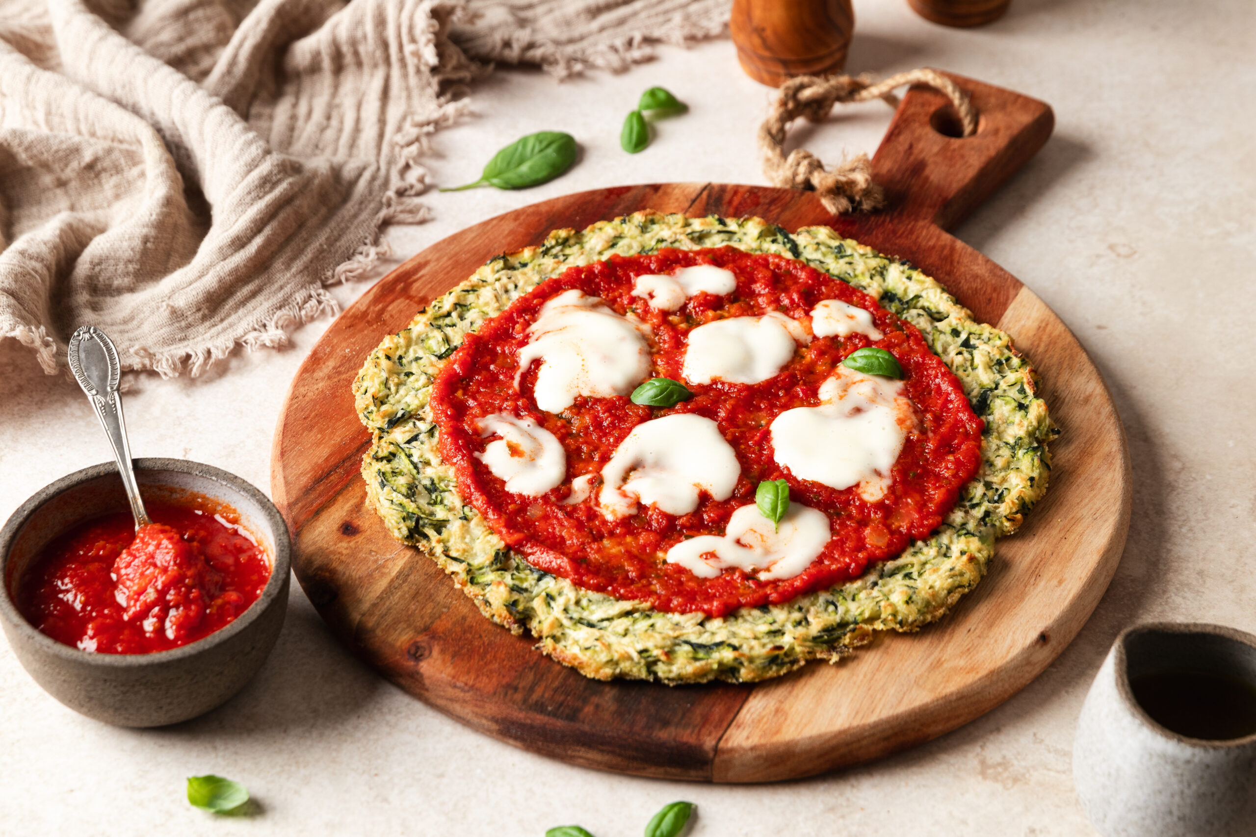 Gluten-free zucchini pizza