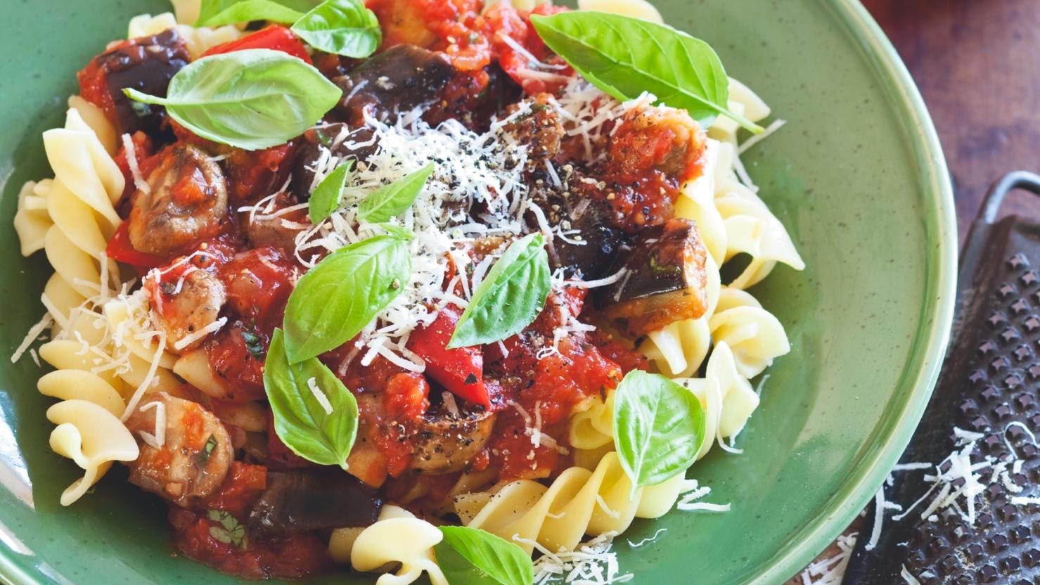 Těstoviny s pečeným ratatouille