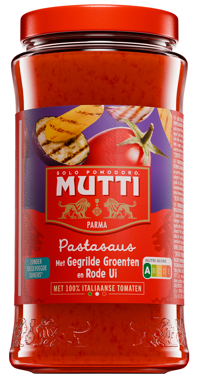 Pastasaus met Gegrilde Groenten en rode ui Pastasaus met Gegrilde Groenten en rode ui
