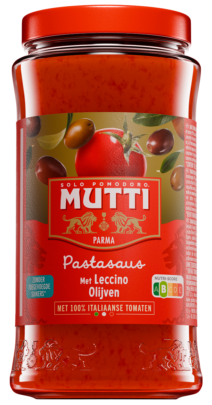 Pastasaus met Leccino Olijven Pastasaus met Leccino Olijven