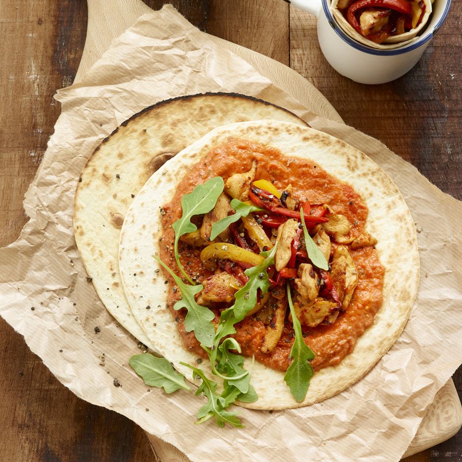 Kip fajita’s met knapperige pepers