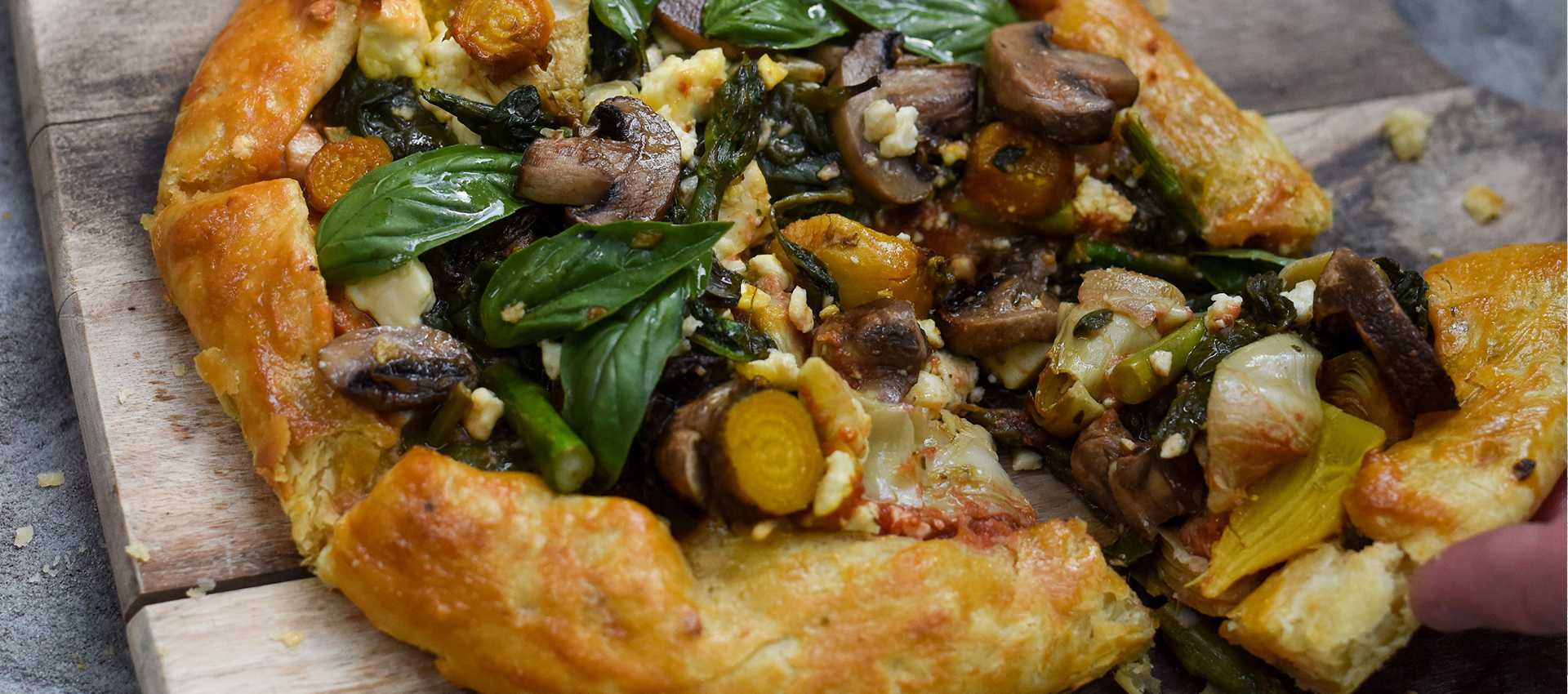 Vegetable Galette made with Tomato Puree