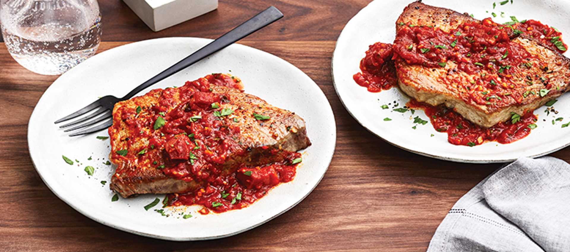 Calabrian Tuna made with Tomato Puree