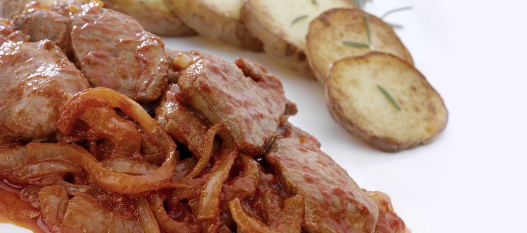 Calf liver with Mutti double concentrated tomato paste Calf liver with Mutti double concentrated tomato paste