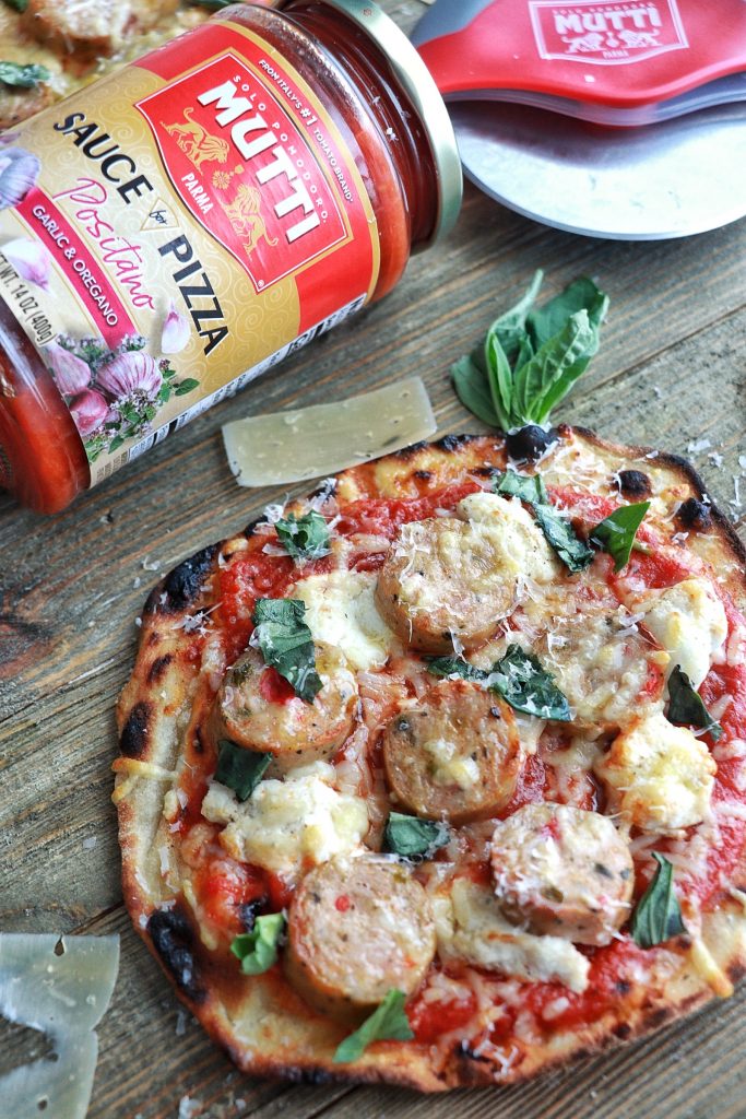 Chicken Sausage Goat Cheese Flatbread Chicken Sausage Goat Cheese Flatbread