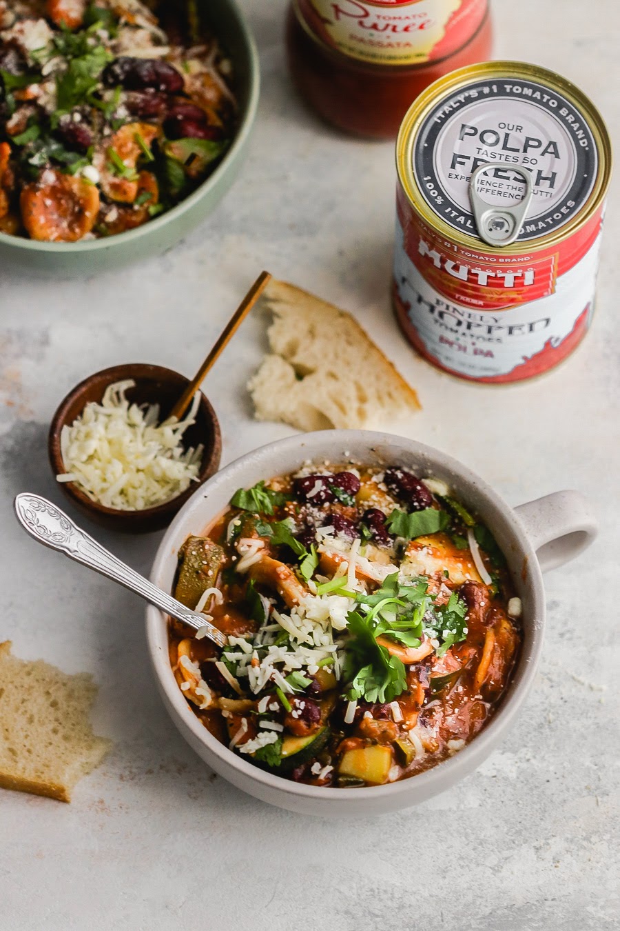 Minestrone Soup made with Crushed Tomatoes