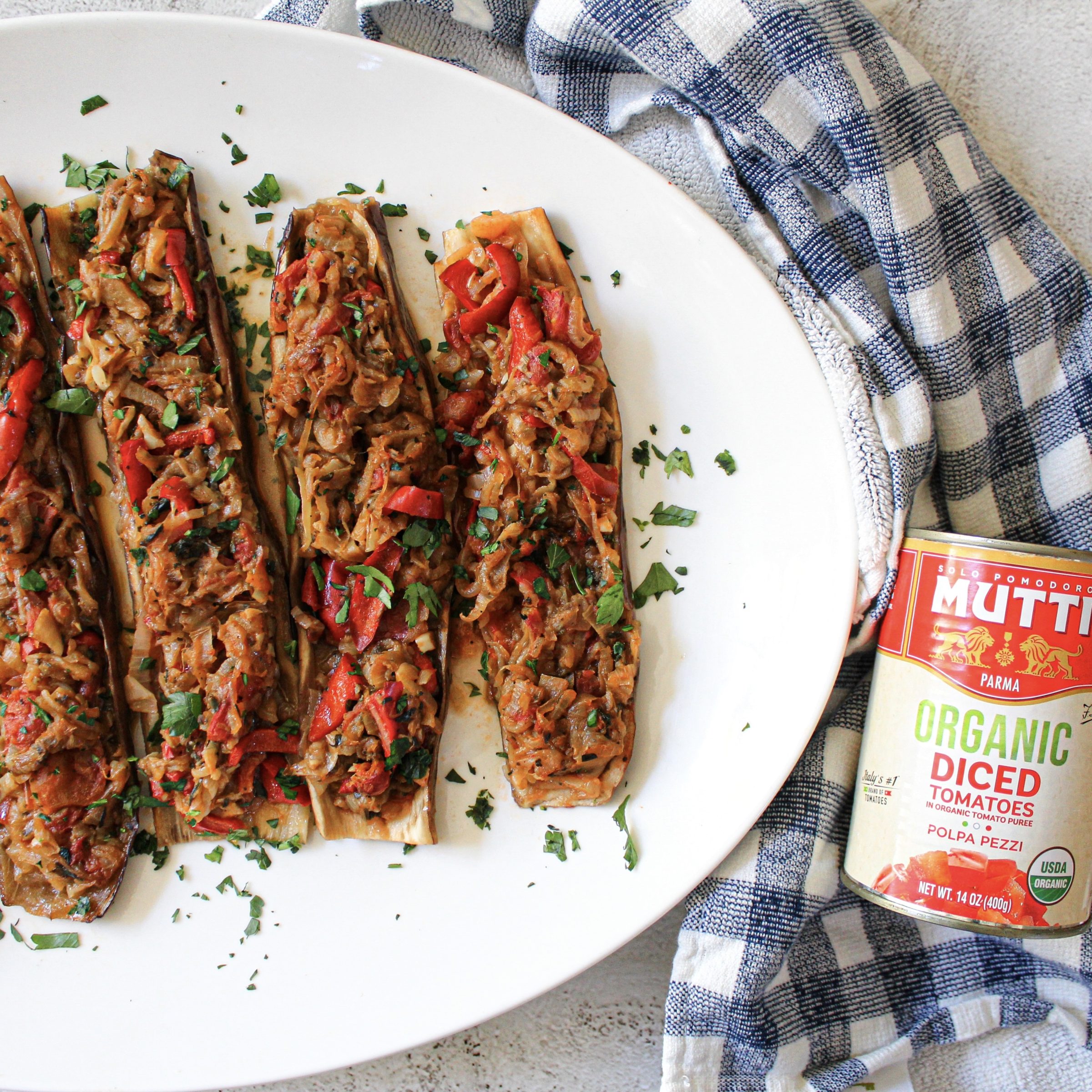 Stuffed & Baked Eggplant