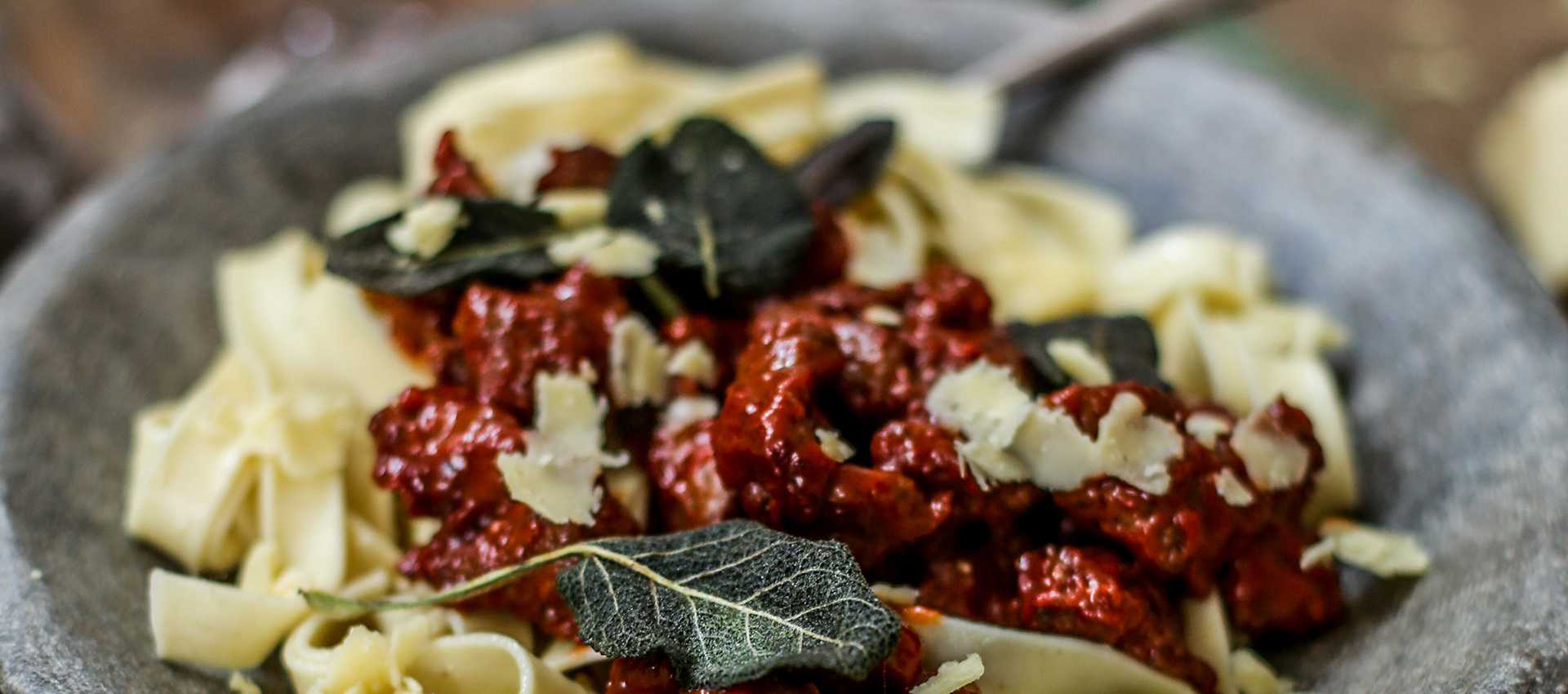 Italian Sausage and Sage Fettuccine